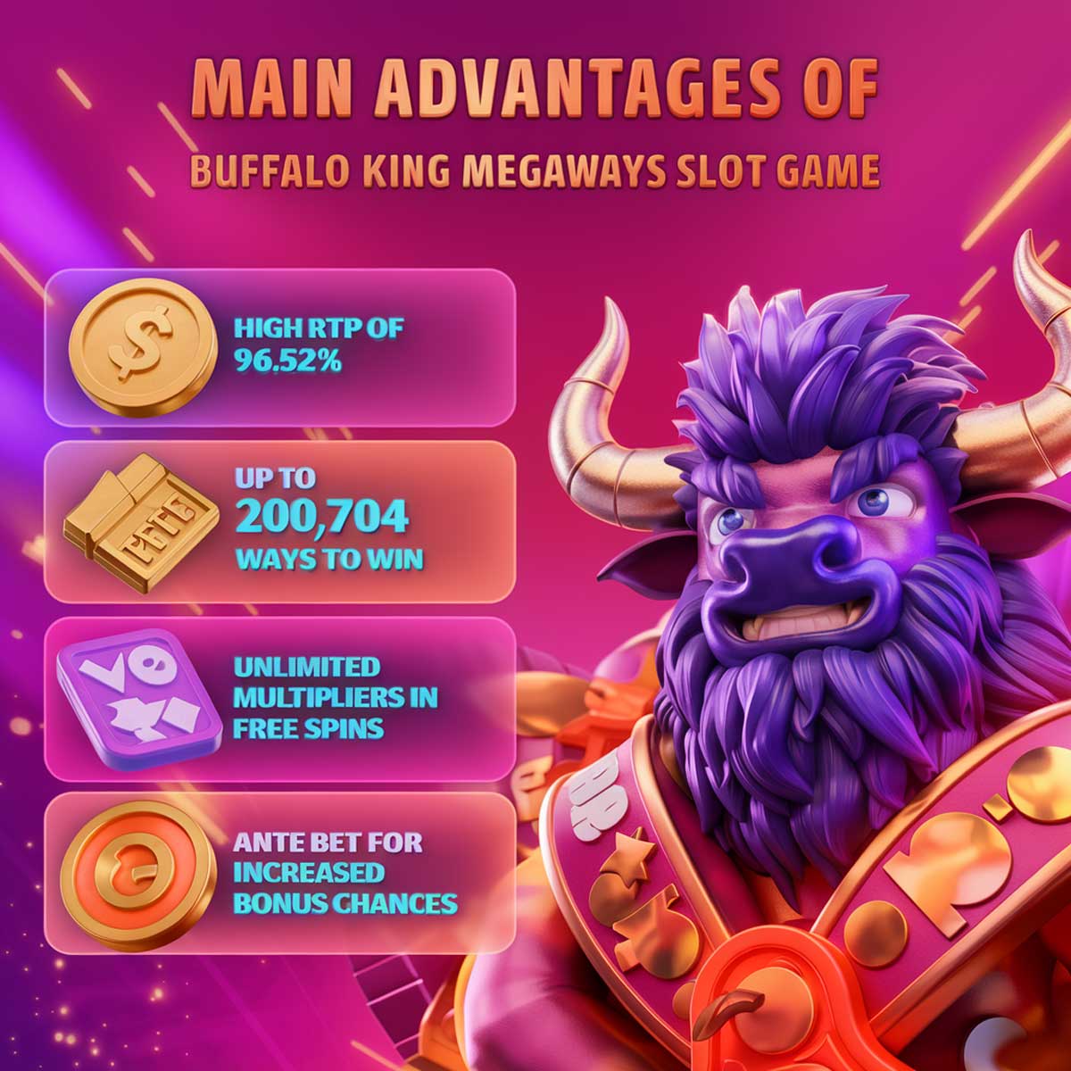 Buffalo King Megaways slot game main features